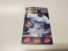 JS15 Quebec Capitales 2003 Minor Baseball Pocket Schedule - Molson Export