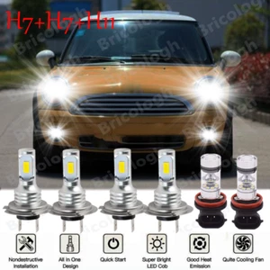 For Mini Cooper 2003 2004 2005 2006 2007 6000K LED Headlight Fog Light Bulbs KIT - Bild 1 von 12