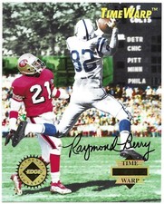 Raymond Berry & Deion Sanders 1995 EDGE NFL 8X10 PHOTO AUTOGRAPH CARD Colts AUTO