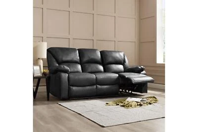 DREAMDESIGN Recliner Sofa Range Armchair 2 and 3 Seater Manual Recliner Grey, Black or Brown