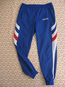 Pantalon Adidas Bleu Equipe France 90'S Survetement vintage Tracksuit - 174 / M