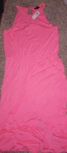 Gap Maxikleid Größe XL BRANDNEU MIT ETIKETT helle Koralle Lotus orange ärmellos elastische Taille - Bild 1 von 6