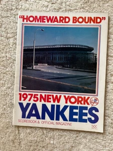 New York Yankees 1975 Scorebook & Magazine VS Indians Homeward Bound Unscored - Bild 1 von 7