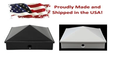 Pirámide de plástico 4x4 nominal (3-5/8"x3-5/8") tapa de poste de valla con orificio pretaladrado Foto 1 de 4