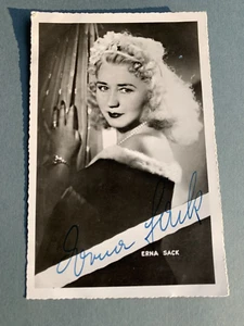 ERNA SACK (†1972) Oper signed Autogrammkarte 9x14 Autogramm - Picture 1 of 2