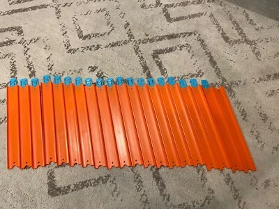 Hot Wheels Lot Set 19 Straight 12" Long Track Pieces, 18 Have Connectors - Image 1 of 3