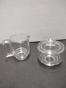 Sugar and creamer Glass set Italy - Picture 1 of 10