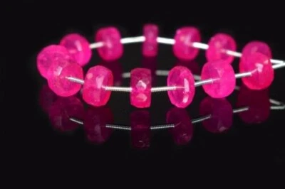 Piedra preciosa facetada de rubí rosa 10 mm A+++ 6" cuentas sueltas para hacer artesanía Foto 1 de 4