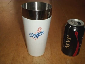 "LOS ANGELES DODGERS BASEBALL & JIM BEAM", STAINLESS STEEL 28 oz. PINT BEER CUP  - Picture 1 of 8