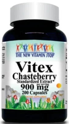 Vitex 900mg Chasterberry 200 Caps Traditional Support Female Cycle USA Made - Image 1 of 2