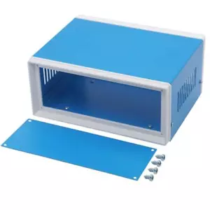Zulkit Electronic Enclosures Blue Metal Enclosure Project Case DIY Box Juncti... - Picture 1 of 7