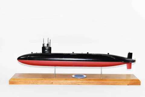 USS Haddock SSN-621 Submarine Model,US Navy,Scale Model,Mahogany,Permit Class Cover