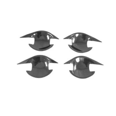 4x Tazón de manija de puerta de carbono para Mitsubishi ASX Outlander Sport 2013-21 Foto 1 de 4