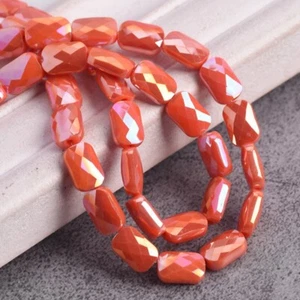 20pcs 6x92mm Rectangle Faceted Crystal Glass Loose Beads For Jewelry Making DIY - Picture 1 of 12