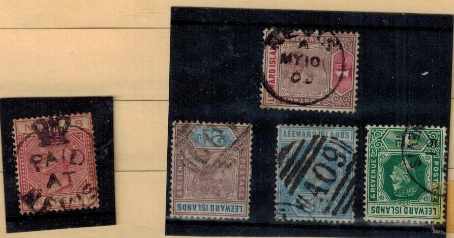 Nevis 1871 SG 15 1d w/Crown Circle Cancel & Leeward Islands USED in NEVIS RARE - Image 1 of 1