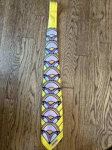 1960's PETER MAX Cosmic Men’s Tie  RARE silk padded Really Cool - Picture 1 of 5