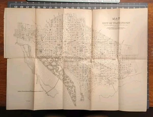 Antique Washington DC Map - Morbid Location Of Death Colored Persons 1885 - Picture 1 of 7