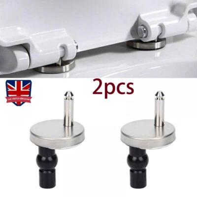 QNGENET Quick Release Top Fix Toilet Seat Hinges Fittings 1 Pair Set Kit DIY Hinge WC UK