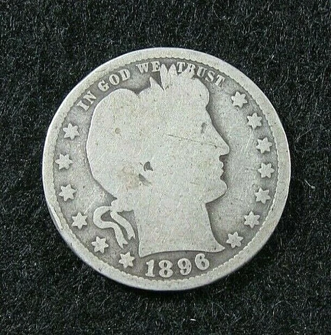 1896 O  BARBER QUARTER  -  G Cover