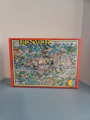 Vtg 1984 Buffalo Games Cartoon 504 Pcs Puzzle Old School Denver Colo Sealed NIB - Image 1 of 4