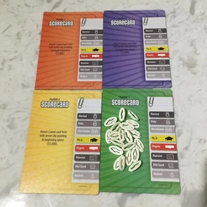 The Game of Life Twists & Turns Replacement Parts 4 Score Cards + 20 Arrow Clips - Picture 1 of 1