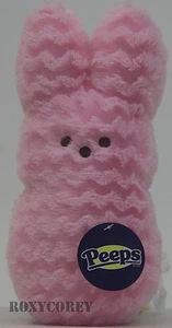 Peeps Plush 9" Pink Chevron Sparkle Plush Bunny Great for your Easter Basket NWT - Picture 1 of 1