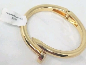 Nail Bracelet Ladies Gold Plated & Fashion new with tags - Picture 1 of 3