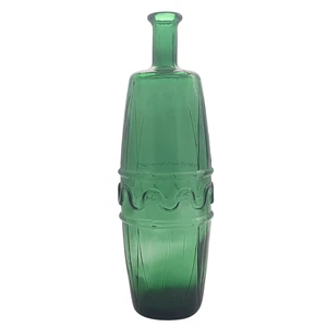Mid Century Italienische Grün Glas Flasche Dekanter 34cm Vintage Retro Kunst Glas - Bild 1 von 16