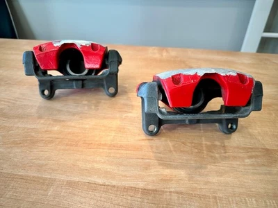 C5 Corvette Z06 OEM Rear Brake Calipers Pair Red Used Factory GM 1997–2004 - Image 1 of 4