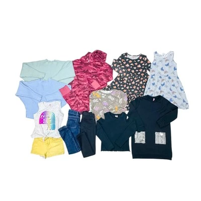 Paquete de ropa para niñas talla 8 - Lote de 12 piezas de marca con nombre mixto Foto 1 de 4