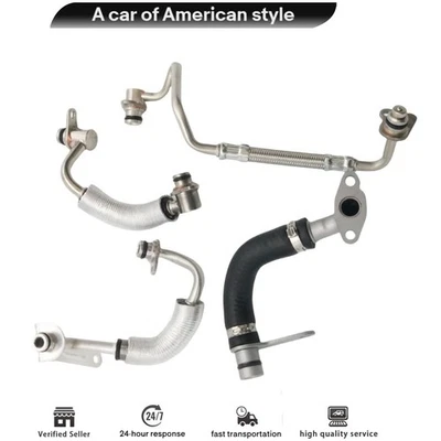 4x HighQuality Zinc Plated Turbocharger Coolant Line Fit BMW 320i 328i 520i 528i Foto 1 de 4