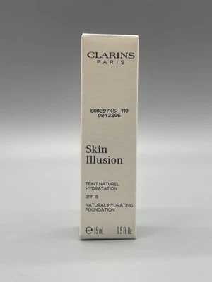 Clarins Skin Illusion Natural Hydrating Foundation - 118 Sienna - 0.5 oz New - Image 1 of 4