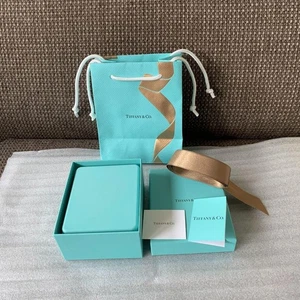 Bellissima collana gioielli Tiffany scatola vuota astuccio nastro libretto carta mzmr A - Foto 1 di 11