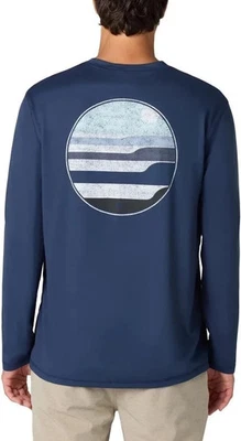 NEW Hang Ten Men's L Long Sleeve Shirt UV Protection UPF 50+ Blue - Image 1 of 4