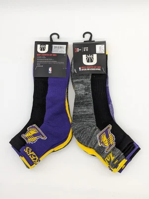 Calcetines con licencia oficial NBA Los Angeles Lakers talla 6-12 corte cuarto ¡6 pares! Foto 1 de 3