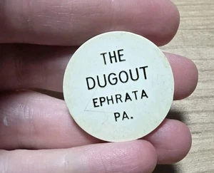Vintage The Dugout Ephrata PA Advertising Plastic Trade Token - Picture 1 of 3