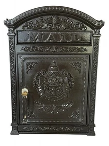 ECCO E6 Victorian Style Decorative Locking Mailbox Metal Wall-Mounted 17.5 x 12 - Picture 1 of 19