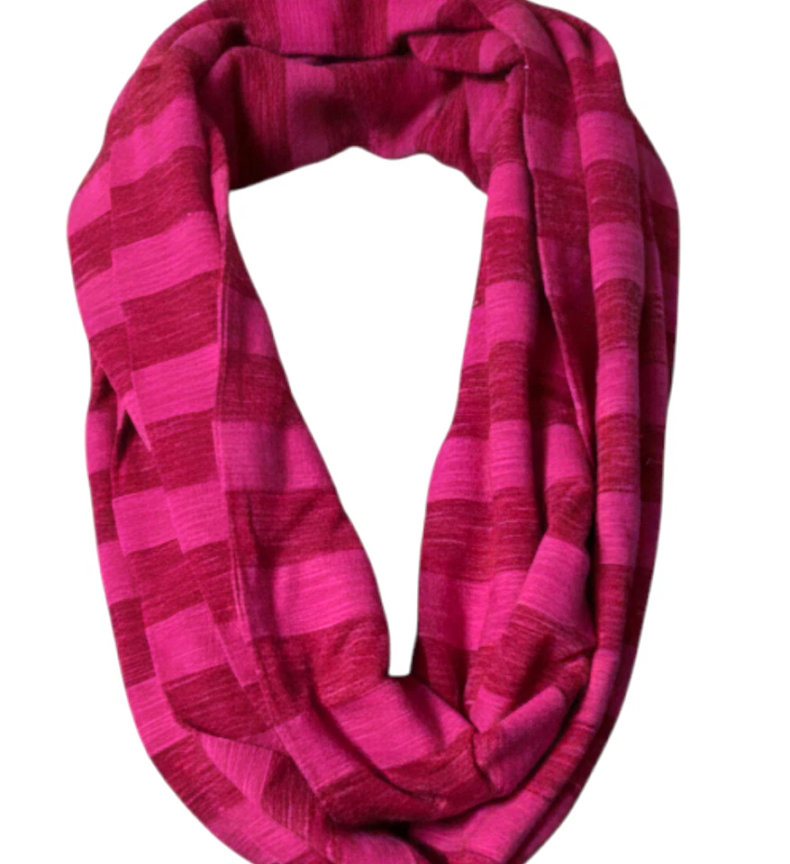 TALBOTS Mezcla Algodón JERSEY INFINITY LAOP BUFANDA Rosa y Rojo Rayas 9x35" PLANA Foto 1 de 3