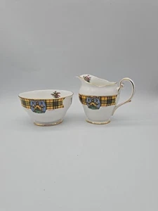 Juego de crema y azucarero abierto Royal Standard Bonnie Scotland Clan Macleod - Imagen 1 de 10
