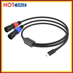 Câble audio stéréo USB C vers Dual XLR 24 bits 192 kHz pour téléphone portable (3M) - Photo 1/12