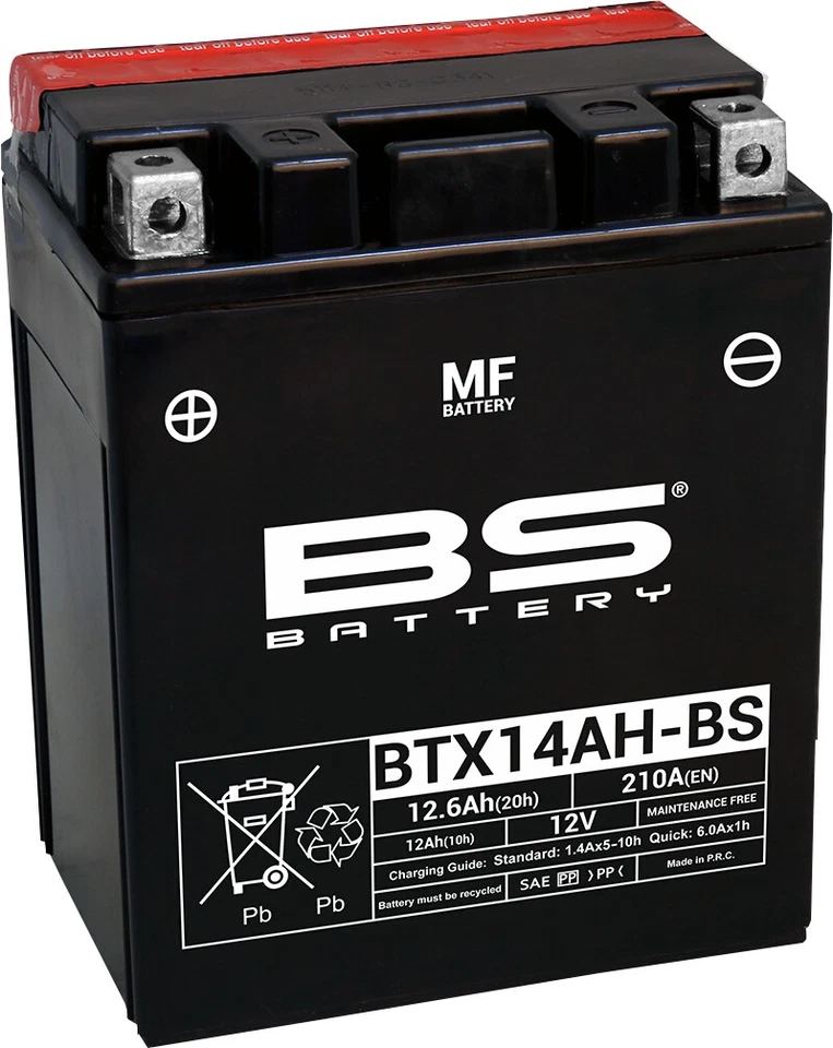 BS Battery Maintenance Free Battery BTX14AH-BS #300606 Victory Octane 2017 Foto 1 de 1