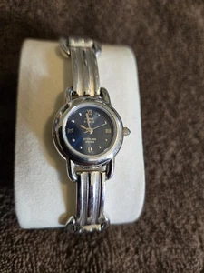 Anne Klein 925 Sterling Silver Jeweled Crown Ladies Watch - Picture 1 of 6