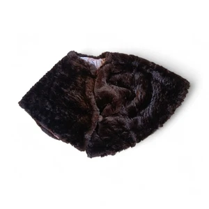 Emporio Armani 80er Vintage Archive Braun Kunstfell Cape Schal Poncho Italy 42-M - Bild 1 von 12