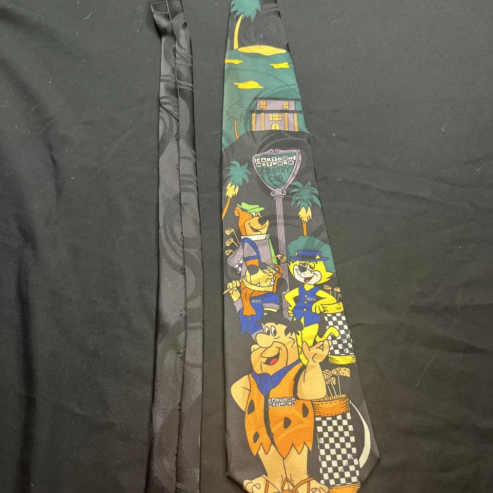 Vintage Yogi Bear, Fred Flintstone - Cartoon Network - Gravata Masculina - Aplicativo 60". - Imagem 1 de 4