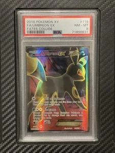 2016 PSA 8 Umbreon EX #119 Full Art FA Pokemon TCG XY Fates Collide - Picture 1 of 2