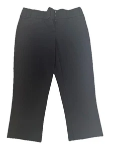 Maurices Mid Rise Cropped Capri Trousers/Dress Pants Size 1/2 Black-Smart Line. - Picture 1 of 8