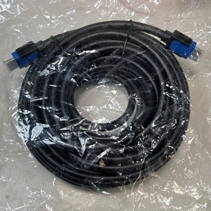50 Ft HDMI Cable, Black/Blue 4K2K High Speed w/Ethernet, 10.2 Gbps, 26 AWG, CL3 - Picture 1 of 5