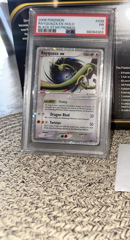 2006 Pokemon Black Star Promos #039 Rayquaza Ex Holo PSA 1 RARE GRADE! - Image 1 of 1