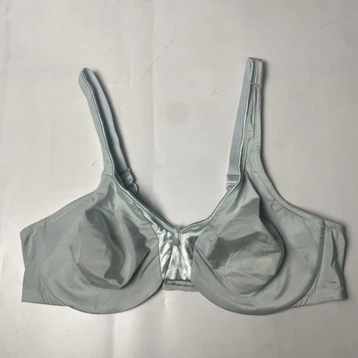 Sujetador Camiseta Olga Warner's Signature Support Azul Sin Forro Satén Con Aros Talla 40C Foto 1 de 4