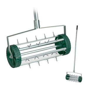 Rasenlüfter Aerifizierer Rasenbelüfter Vertikutierer Rasenwalze rollend Stiel - Bild 1 von 8